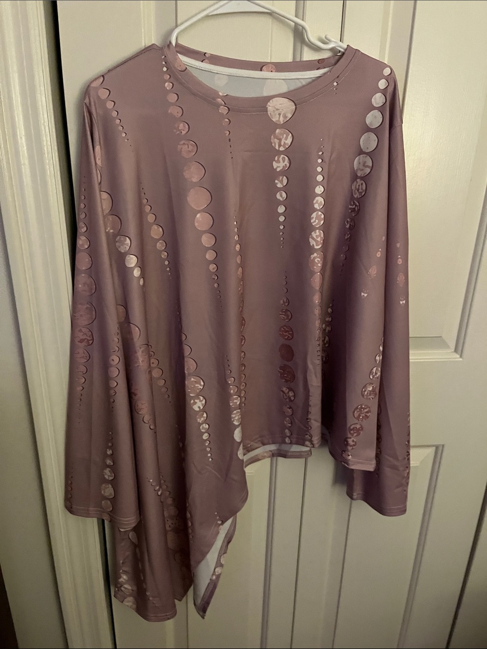 Women’s Long-Sleeve Asymmetric Top in Dusty Mauve